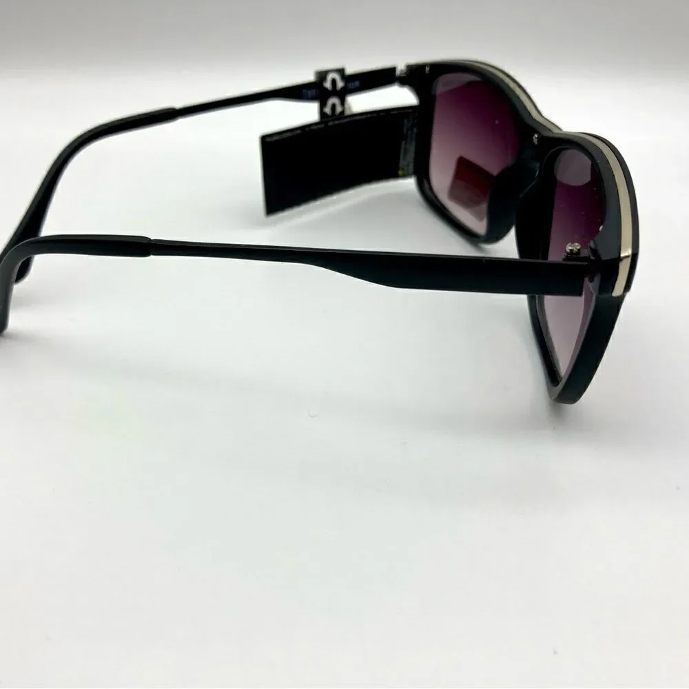 NWT True Religion TRM 1756 Unisex Black Sunglasses